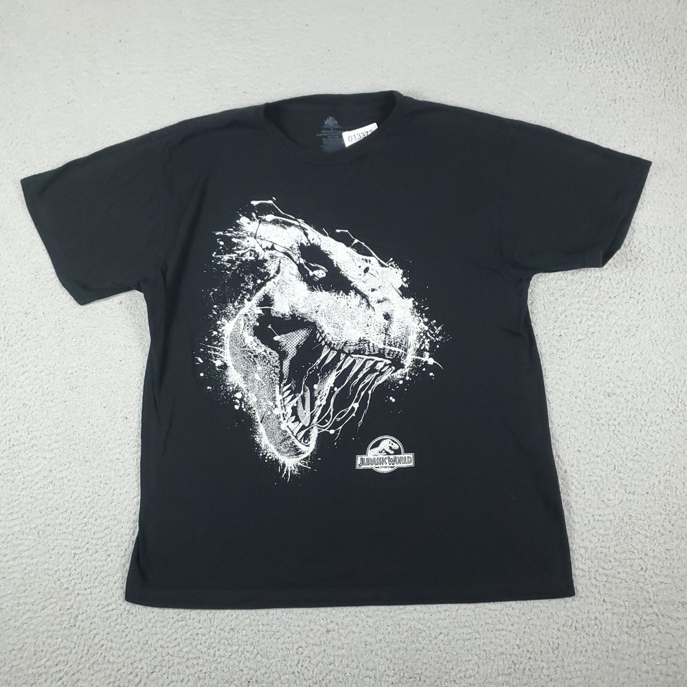 Jurassic Park World Black Graphic Short Sleeve T-Shirt Mens Size Large